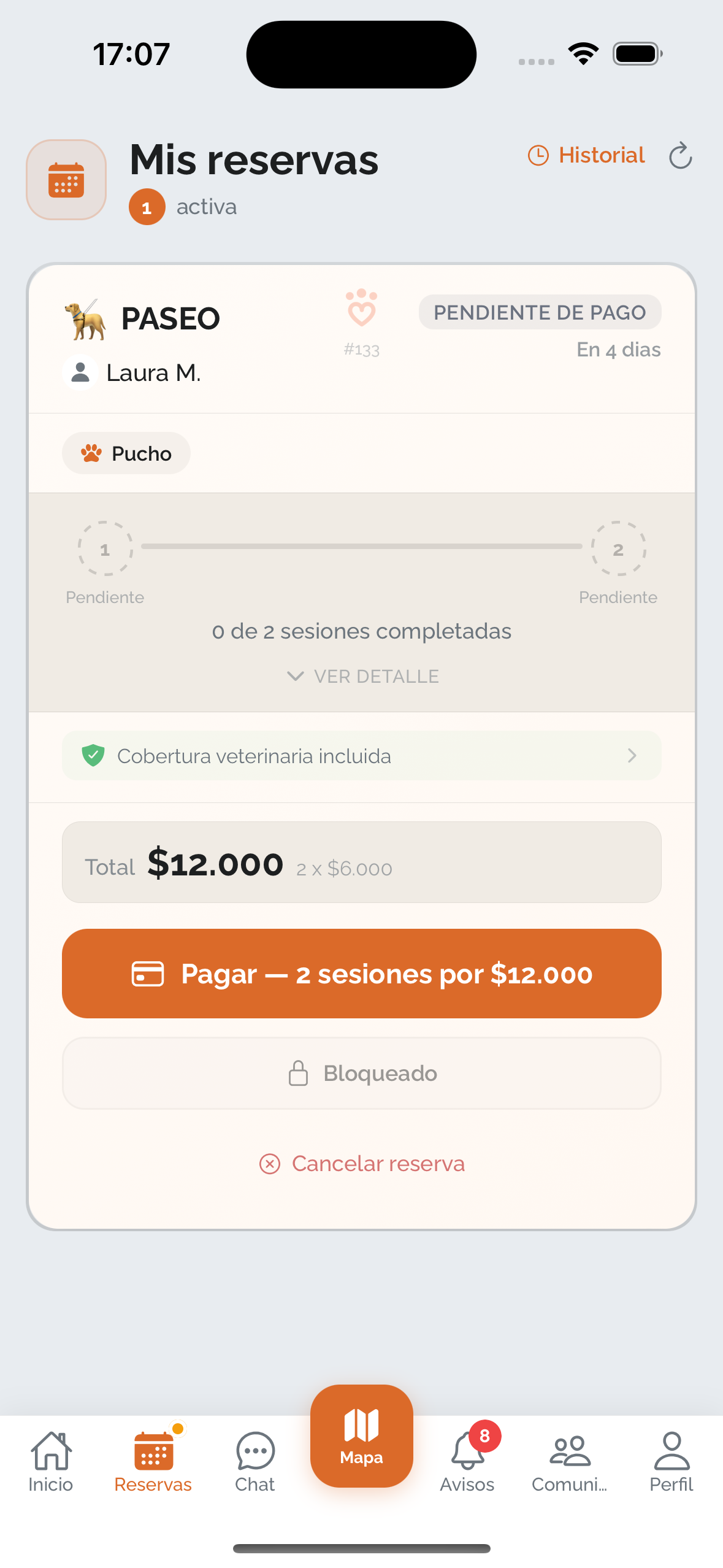 App Dogin - Reservas