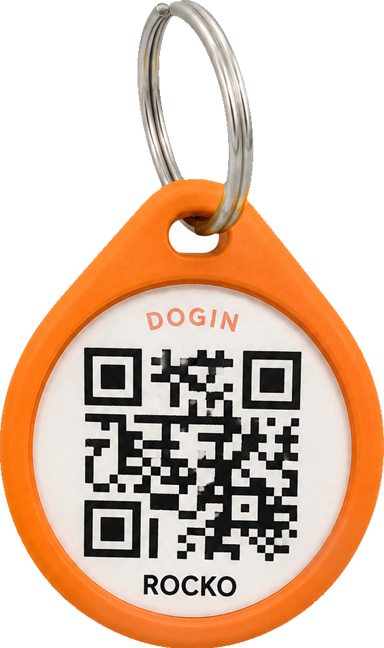 Llavero QR con chip NFC de Dogin para el collar